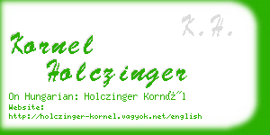 kornel holczinger business card